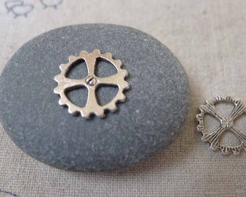 Accessories - 50 Pcs Antique Silver Mechanical Watch Movement Gear Charm 14mm A7336