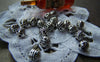 Accessories - 50 Pcs Antique Silver Oval Coiled Flower Spacer Beads   5x6mm  A1114