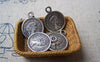 Accessories - 50 Pcs Antique Silver Queen Coin Round Charms 15mm A4758