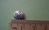 Accessories - 50 Pcs Antique Silver Rondelle Flower Beads 10mm A3720