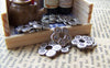 Accessories - 50 Pcs Antique Silver Rondelle Plum Flower Spacer Beads 12mm A1827