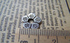 Accessories - 50 Pcs Antique Silver Rondelle Plum Flower Spacer Beads 12mm A1827
