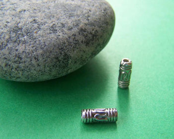 Accessories - 50 Pcs Antique Silver Spacer Tube Connectors 3x8mm A2477
