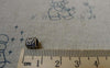 Accessories - 50 Pcs Antique Silver Textured Diamond Shape Round Beads 6x6mm  A5547