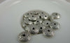 Accessories - 50 Pcs Antique Silver Textured Rondelle Disc Dotted Spacer Beads 3x10mm A5836