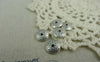 Accessories - 50 Pcs Antique Silver Textured Rondelle Disc Dotted Spacer Beads 3x10mm A5836