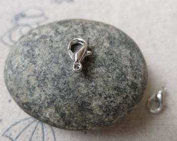 Accessories - 50 Pcs Antique Silver Tone Parrot Lobster Clasps 10mm A6854