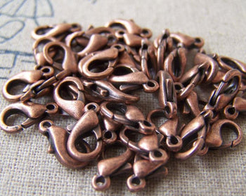 Accessories - 50 Pcs Antiqued Copper Brass Lobster Clasp 10mm A4132