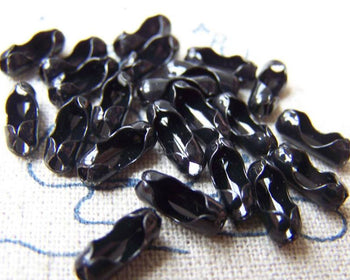 Accessories - 50 Pcs Black Bead Chain Ends Connector Clasps For Bead Chain Sized 2.4mm A2147