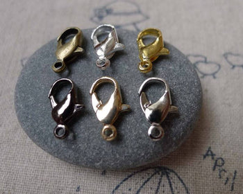 Accessories - 50 Pcs Bronze Silver Gold Gunmetal Platinum Iron Lobster Claw Clasps 5x12mm