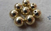 Accessories - 50 Pcs Gold Coated CCB Plastic 3D Ball Beads 8mm  A6686
