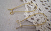 Accessories - 50 Pcs Gold Kidney Earwire Earring Components 38mm A5089