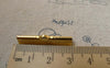 Accessories - 50 Pcs Gold Ribbon Ends Clamps Fasteners Clasps 30mm A6186