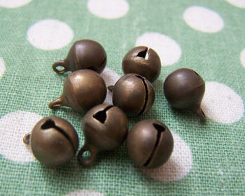Accessories - 50 Pcs Of Antique Bronze Bells Charms 8mm A3853