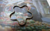 Accessories - 50 Pcs Of Antique Bronze Brass Plum Flower Rings 19mm A6287