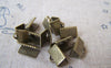 Accessories - 50 Pcs Of Antique Bronze Brass Ribbon Ends Clamps Fasteners Clasps 10mm A2132