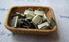 Accessories - 50 Pcs Of Antique Bronze Brass Ribbon Ends Clamps Fasteners Clasps  8mm A2133