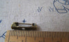 Accessories - 50 Pcs Of Antique Bronze Brooch Back Bar Pins  15mm A4238