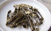 Accessories - 50 Pcs Of Antique Bronze Brooch Back Bar Pins  25mm A3412