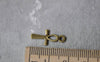 Accessories - 50 Pcs Of Antique Bronze Egyptian Ankh Cross Charms 18x18mm A2373