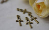 Accessories - 50 Pcs Of Antique Bronze Egyptian Ankh Cross Charms 18x18mm A2373