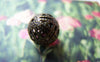 Accessories - 50 Pcs Of Antique Bronze Filigree Ball Spacer Beads Size 12mm A1979