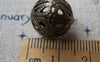 Accessories - 50 Pcs Of Antique Bronze Filigree Ball Spacer Beads Size 14mm A1975