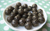 Accessories - 50 Pcs Of Antique Bronze Filigree Ball Spacer Beads Size 8mm A1972