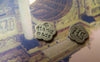 Accessories - 50 Pcs Of Antique Bronze Handmade Flower Cabochon 8mm A2979