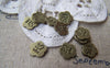Accessories - 50 Pcs Of Antique Bronze Handmade Flower Cabochon 8mm A2979