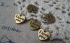 Accessories - 50 Pcs Of Antique Bronze Heart Charms Double Sided 10x11mm A4956