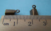 Accessories - 50 Pcs Of Antique Bronze Large Fold Over Crimp Head Clasps 4x11mm A2112