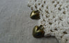 Accessories - 50 Pcs Of Antique Bronze Lovely 3D Heart Charms 9mm A5499