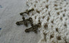 Accessories - 50 Pcs Of Antique Bronze Lovey Cross Charms Double Sided 7x11mm A5482
