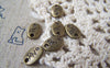 Accessories - 50 Pcs Of Antique Bronze Oval Flower Connector Charms 7x10mm A4626