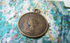 Accessories - 50 Pcs Of Antique Bronze Queen Elizabeth Second Coin Charms 19mm A5754