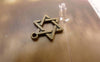 Accessories - 50 Pcs Of Antique Bronze Six Point Star Charms 12mm A6229