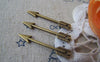 Accessories - 50 Pcs Of Antique Bronze Small Arrow Charms 6x30mm A4329