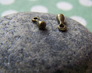 Accessories - 50 Pcs Of Antique Bronze Small Teardrop Drop Charms 3x6mm A1112