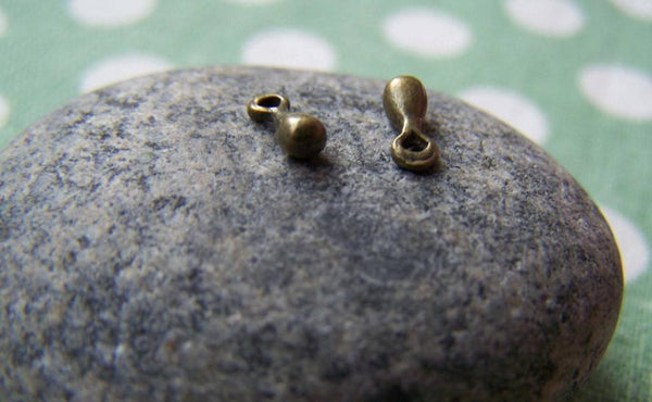 Accessories - 50 Pcs Of Antique Bronze Small Teardrop Drop Charms 3x6mm A1112