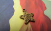 Accessories - 50 Pcs Of Antique Bronze Star Charms Double Sided 11mm A540
