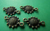 Accessories - 50 Pcs Of Antique Bronze Sunflower Connector Charms 10mm A3322