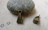 Accessories - 50 Pcs Of Antique Bronze Textured Necklace Bail Charms 7x15mm A6048