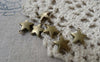 Accessories - 50 Pcs Of Antique Bronze Thick Star Charms 10mm A7132