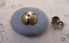 Accessories - 50 Pcs Of Antique Bronze Three Leaf Bead Caps 15mm A7422