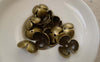 Accessories - 50 Pcs Of Antique Bronze Three Leaf Bead Caps 15mm A7422