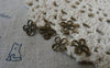 Accessories - 50 Pcs Of Antique Bronze Tiny Coiled Chinese Knot Flower Charms 8mm A5652