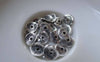 Accessories - 50 Pcs Of Antique Silver Curved Potato Chip Disc Beads Spacer Charms 8x9mm A7799