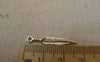 Accessories - 50 Pcs Of Antique Silver Feather Charms 5x28mm A7496