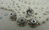 Accessories - 50 Pcs Of Antique Silver Filigree Flower Spacer Bead Caps 9mm A5947